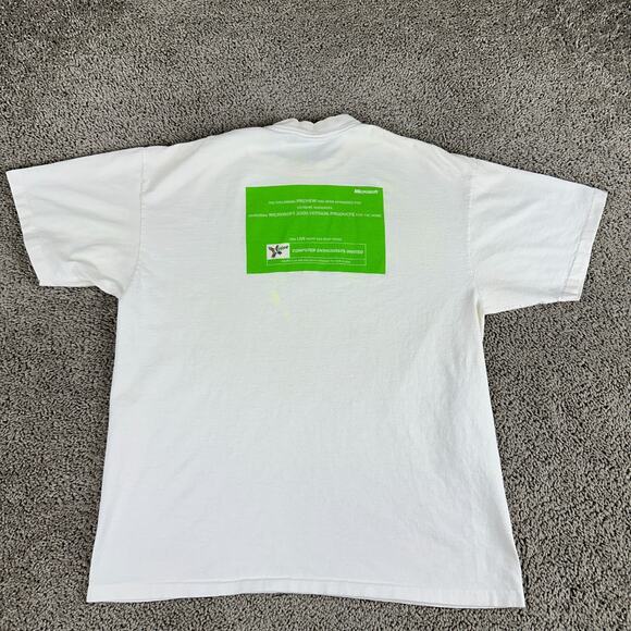 Oneita Other - VINTAGE Microsoft Extreme Shirt Mens XL Windows Software Single Stitch 2000 Y2K